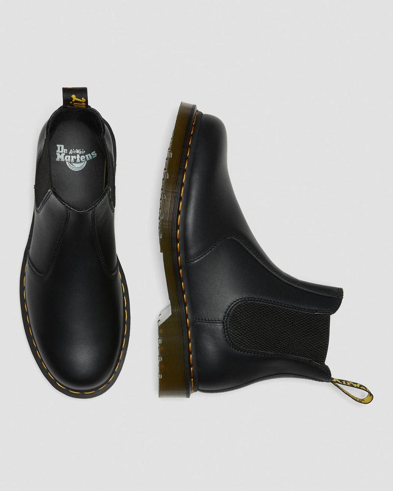 Black Men's Dr Martens 2976 Nappa Leather Chelsea Boots | CA 484VRW